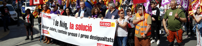 ⏯️ Manifestació de l'1 de maig a Lleida per reivindicar millors infraestructures i acabar amb la temporalitat