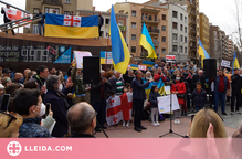 Unes 600 persones es concentren a Lleida per reclamar la pau a Ucraïna