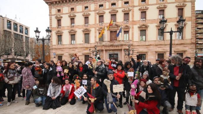 Protesta a Lleida per la presó dels titellaires de Madrid