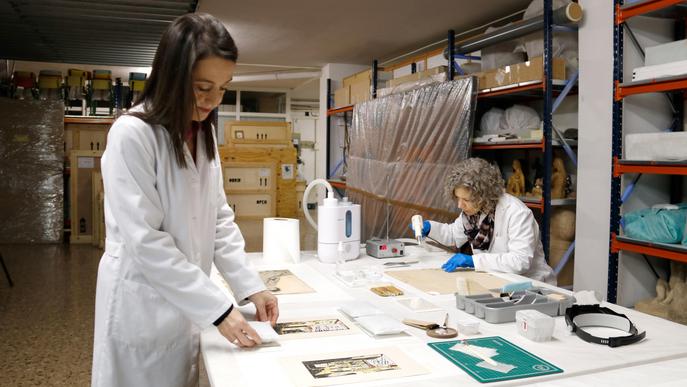 Restauren 74 obres que formaran part de l'exposició permanent del nou Museu Morera de Lleida