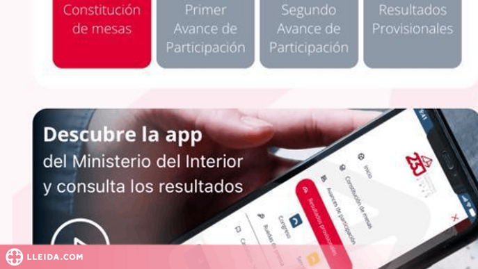 ℹ️ Una web i una 'app' ofereixen en temps real els resultats de les Eleccions Generals del 23J