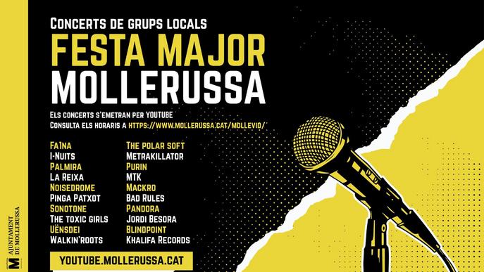 Mollerussa programa 10 hores de música a YouTube amb 20 grups de proximitat per celebrar la Festa Major