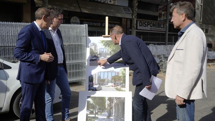 En marxa la reforma de la Rambla d'Aragó que tindrà una vorera més ampla i més espai verd