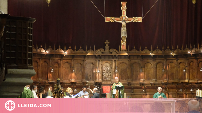 La Catedral de Lleida celebra el 75è aniversari de l'entronització de la Mare de Déu de Montserrat
