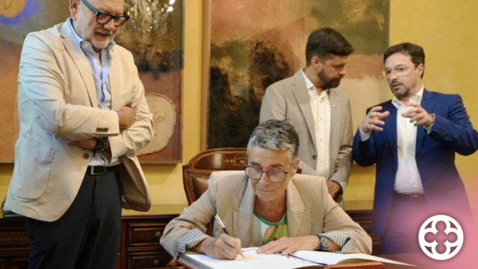 Visita institucional de la consellera de Salut, Olga Pané, a la Paeria de Lleida