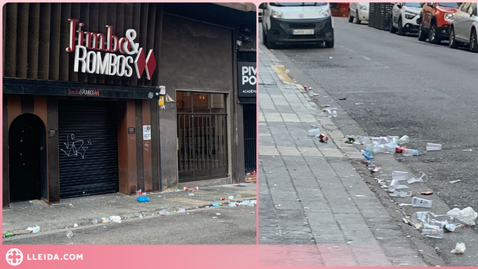 Més incivisme, soroll i brutícia a la zona 'dels vins' de Lleida